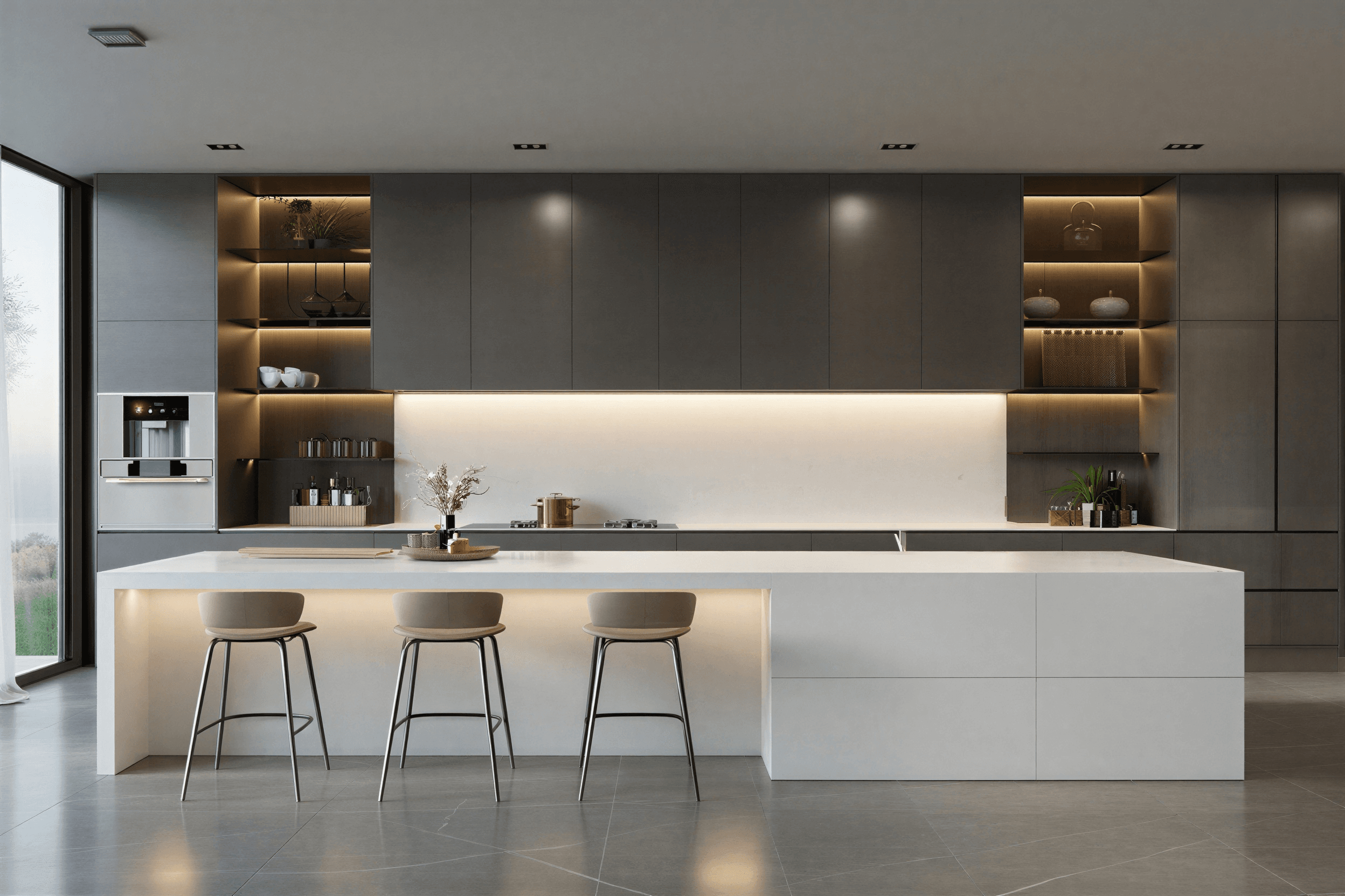 Full-height backsplash