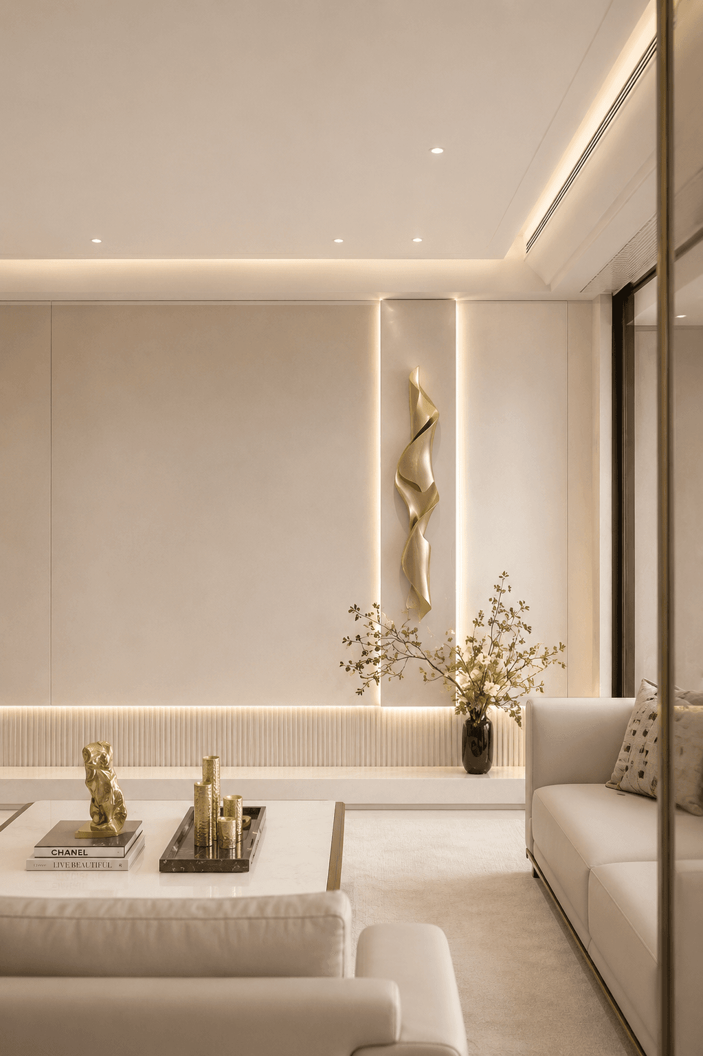 Clad feature wall