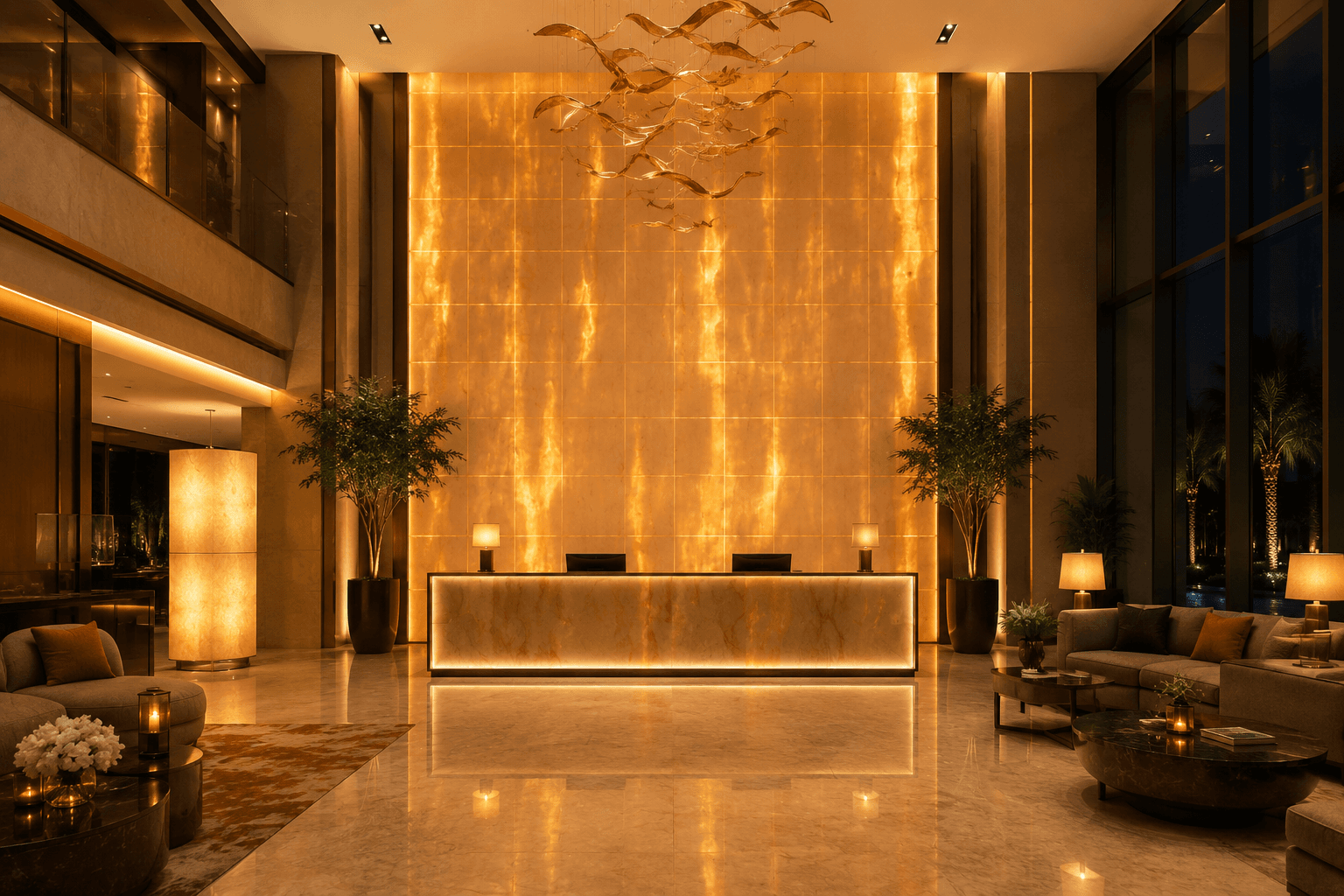 Hotel reception desk